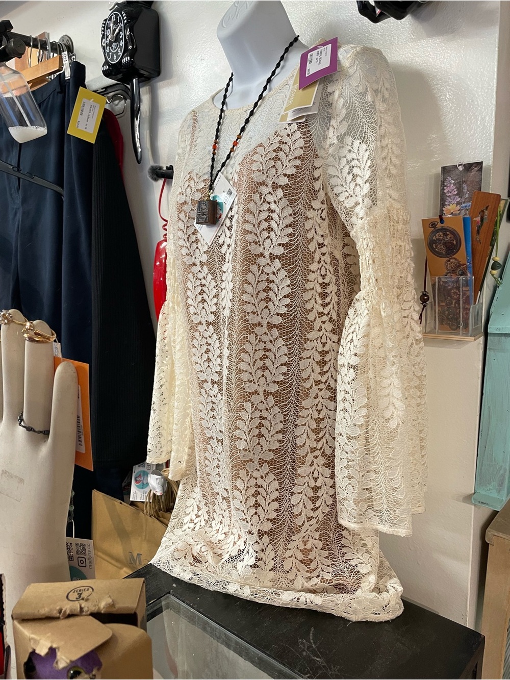 Michael Kors Cream Lace Slip Dress